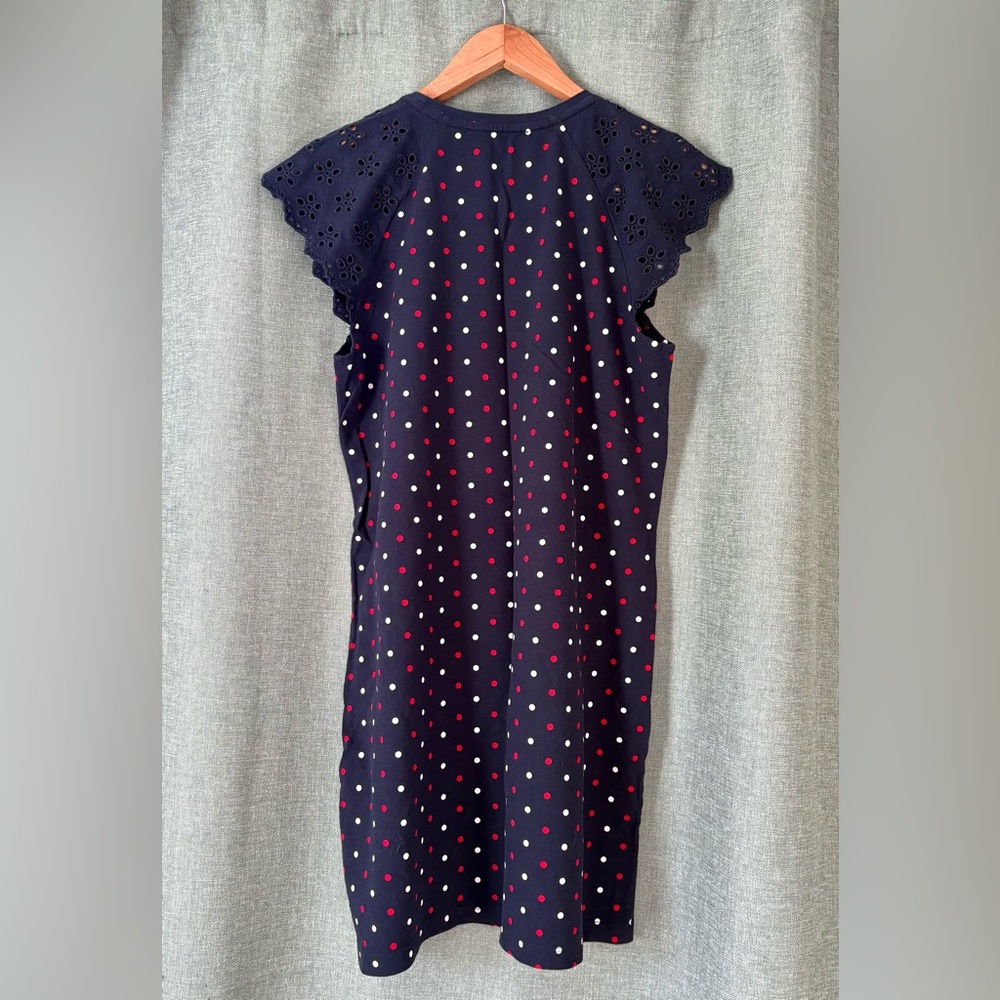 Tommy Hilfiger Mavy Blue Polka Dot Dress size M - Picture 2 of 5